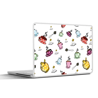 Produktbild von MuchoWow® Laptop Aufkleber Sticker Cover Tee - Tassen 31x22.5 cm - Laptop-Deko