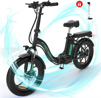 Produktbild von HITWAY Elektrofahrrad klapprad,250W E-Bike Fat Reifen 20" Mit 36V/11Ah Batterie, Off-Road Mountainbike mit Shimano 7 Gängen, E-Bike für Herren und Damen, Assist bis 35-90km,City Mountain Bicycle