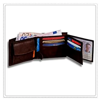 Produktbild von Herrenbörse aus Leder in Dunkelbraun