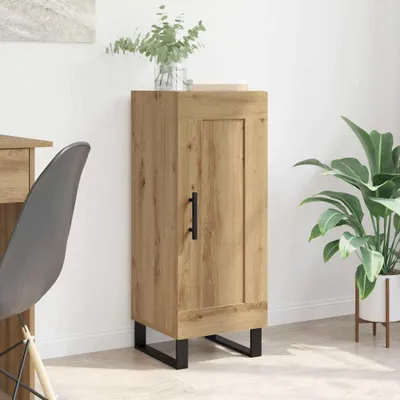 Productafbeelding van vidaXL Dressoir Artisan-Eik, 34,5 x 34 x 90 cm, samengesteld hout en ijzer