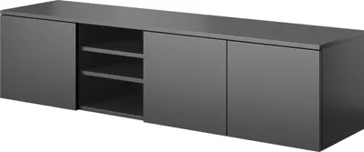 Produktbild von Graphit, Anthrazit wandmontierter RTV-Schrank, 150x38x37, TV-Schrank, modern matt