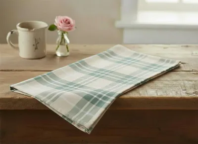 Zdjęcie produktu dla Bawełniany ręcznik kuchenny TARTAN zielony 45x65 cm 100% bawełna