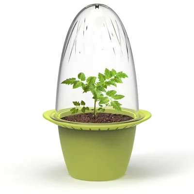 Immagine prodotto di Romberg 3er Set Mini-Pflanztäpfe (mit Haube, vertikale Pflanzeimer, PAK-frei)