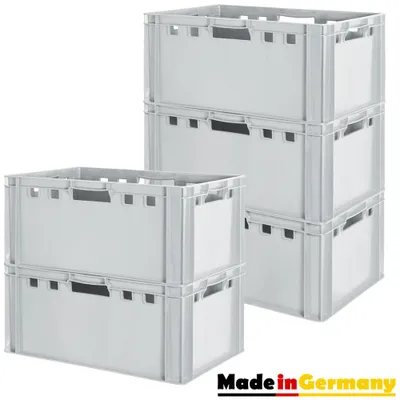Produktbild von Fleischkiste E3 Fleischkiste Grau Fleischerkiste Fleischkisten Kiste Fleischkiste Eurobox Lebensmittelecht 60 x 40 Metzgerkiste Auswahl Kingpower, Anzahl:5