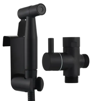 Obrázek produktu pro Sada pro umyvadlo a bidet, nerezová ocel, černá, pro umyvadlo a bidet, včetně baterie