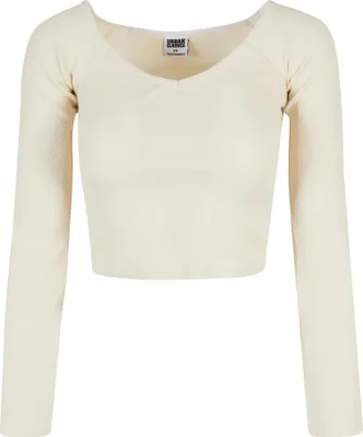 Produktbild von Urban Classics Ladies - Short Rib Wide Neck Longsleeve - L