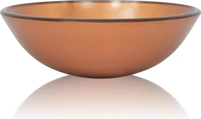 Produktbild von vidaXL Waschbecken Hartglas 42 cm braun