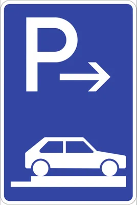 Produktbild von Verkehrsschild VZ315-87, Parken ganz auf Gehwegen quer rechts (Ende), Alu, RA...