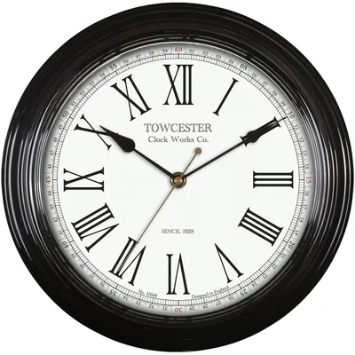 Wanduhr schwarz 30 cm Metall Glas leise analog