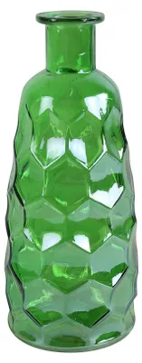 Produktbild von Countryfield Art Deco Blumenvase - grun transparent - Glas - Flaschenform - 12 x 30 cm