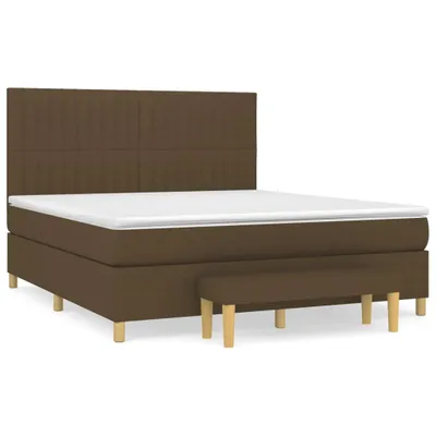 Produktbild von Boxspringbett mit Matratze Dunkelbraun 180x200 cm Stoff