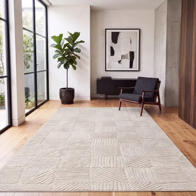 Produktbild von Paco Home Teppich Wohnzimmer Kurzflor Boho Skandi Design Geometrisches Muster Einfarbig 240x340 cm