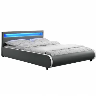Obrázek produktu pro MOB, Manželská postel 160 cm - Krunt (s roštem a osvětlením)