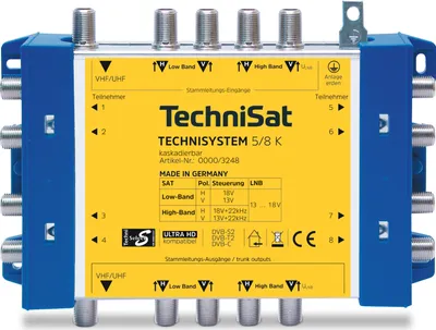 Produktbild von TechniSat TECHNISYSTEM 5/8 K | Kaskade zur Erweiterung der Grundeinheit