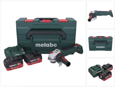 Immagine prodotto di Metabo WPB 18 LT BL 11-125 Smerigliatrice angolare rapida a batteria 18 V 125 mm senza spazzole + 2x batteria ricaricabile 10,0 Ah + caricatore + metaBOX