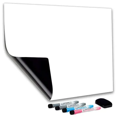 Image de Solidchoice - Tableau magnétique pour réfrigérateur, blanc, 30x20 cm - Effaçable à sec