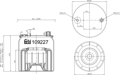 Image de Soufflet de ressort, suspension pneumatique FEBI 109227