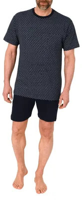 Produktbild von Normann Herren Schlafanzug kurzarm Shorty Pyjama aus Baumwolle – auch in Übergröße ; rot , 54