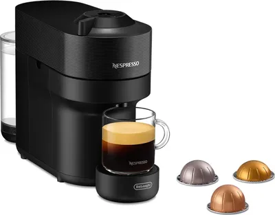 Produktbild von Kapselmaschine, DELONGHI Nespresso Vertuo Pop ENV90.B, Schwarz, Centrifusion Technologie, 5 Tassengrößen, Inklusive 7 Kapseln