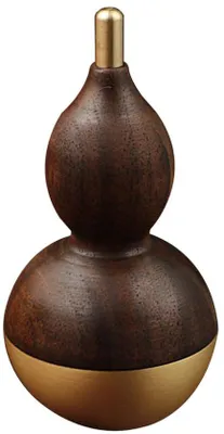 Produktbild von Messing und Nussbaum-Wu-Lou-Statue - Symbol der Wohlstand, Gesundheit und Glück - Dekoration für zu Hause, Büro oder Geschenk