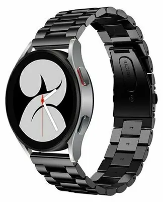 Produktbild von By Qubix Edelstahl-Gliederarmband - Schwarz - passend für Huawei Watch 5 - 42 mm