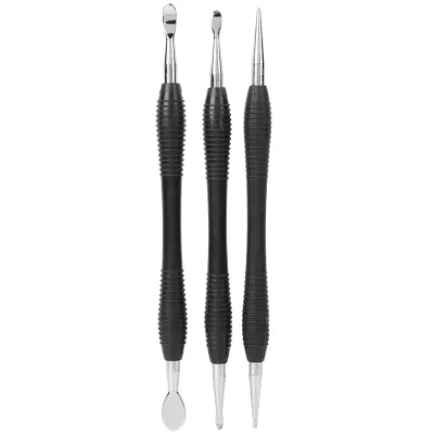 Obrázok produktu pre Sada 3 kusov kožených nástrojov na razenie a vyrezávanie – kožené modelovacie nástroje Spoon Stylus pre kožené remeslá a DIY