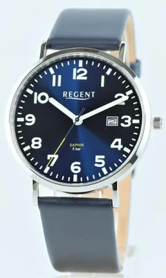 Produktbild von Regent F-1630 Herrenuhr Quarz Dunkelblau