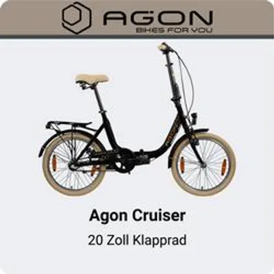 Produktbild von Agon Cruiser 20 Zoll Klapprad für Damen und Herren 150 - 185 cm StVZO Faltfahrrad Erwachsene tiefer Einstieg