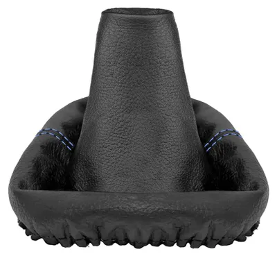 Produktbild von Schaltsack Schaltmanschette passend für VW Golf 4 IV Bora 100% Echtleder Schwarz Blau