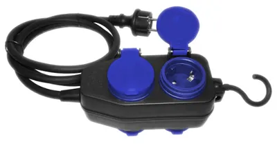 Produktbild von Orno Verlängerung Werkstatt 4X Steckdosen Kabel 5M IP44 Gummi 3X1,5Mm2