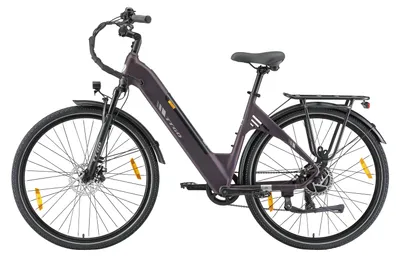 Immagine prodotto di Bicicletta elettrica - Citybike 71 cm - Batteria rimovibile da 36 V 18 Ah - Motore brushless da 250 W - Autonomia >60 km - Velocità massima 25 km/h - Telaio leggero in alluminio - Viola