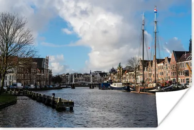 Produktbild von MuchoWow® Poster Brücke - Haarlem - Zentrum 60x40 cm - Schlafzimmerdekoration