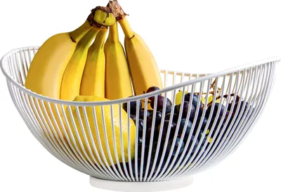 Produktbild von bremermann Obstschale, Obstkorb, Drahtkorb oval ca. 29 x 13,5 x 25,5 cm, matt weiß