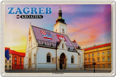 Produktbild von Blechschild Reise 30x20cm Zagreb Kroatien Standseilbahn Uspinjaca