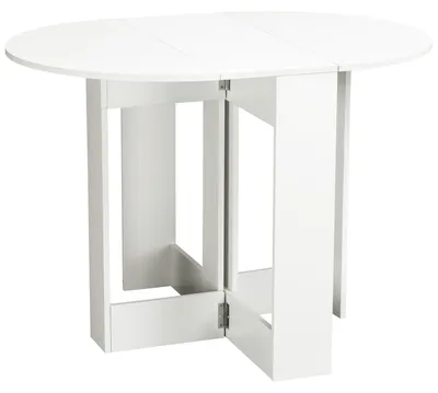 Productafbeelding van HOMCOM Eettafel, inklapbaar, met 2 opbergplanken, eetkamertafel, spaanplaat
