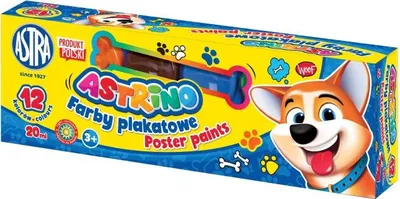 Zdjęcie produktu dla Farby Plakatowe Astrino 12 Kol. 20Ml 8044
