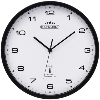 Immagine prodotto di Monzana Orologio da Parete Radiocontrollato Quarzo Automatico 31cm Analogico Silenzioso Automatico Numeri Grandi