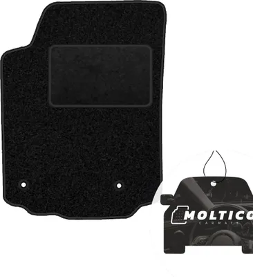 Produktbild von moto-MOLTICO Fahrer Fußmatte Auto Velours Fahrerseite Autoteppiche Schwarz Fahrermatte 1-teilig passend für Audi A6 C4 100 1990-1997