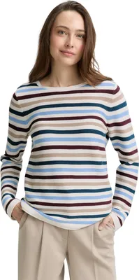 Produktbild von Tom Tailor Damen 1016350 Pullover, 38576 - Teal Colored Ottoman Knit, XS EU