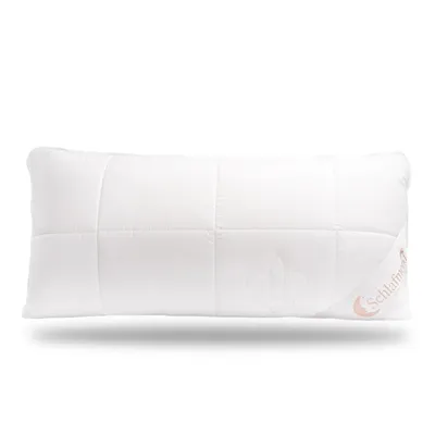 A white pillow on a white background.