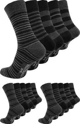 Produktbild von Paolo Renzo Business-Socken gemustert 15 Paar - Casual Socken - Größe 39/42 - Grautöne