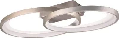 Zdjęcie produktu dla Plafon LED owalny MALAGA srebrno-biały 25W Ciepła biel 2900lm metal wym:8x57,5x30cm IP20 RL