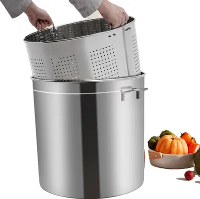 Zdjęcie produktu dla Jednogarnkowy, duża pojemność, stal nierdzewna, przepuszczalny kosz filtracyjny