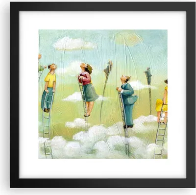 Produktbild von Gerahmtes Poster - Schwarzer Rahmen - Abstraktion modern - 30x30 cm - Wand Bild - Wanddeko - Wandbilder - Kunstposter - Wandposter - Bilderrahmen - Bilder - Kunstdruck - Wandbild - P2BAC30x30-3642
