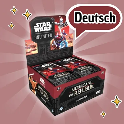Produktbild von Star Wars: Unlimited – Booster Display „Niedergang der Republik“ (DE) | 24 Booster Packs