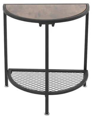 Obrázok produktu pre Príkonový stolík – konferenčný stolík s 2 úrovňami – 48 x 26,5 x 50 cm – kovová konštrukcia s odkladacím priestorom – nosnosť 50 kg – čierna farba