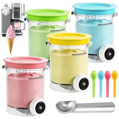 4 Eisbehälter für Ninja Creami NC701/NC700, BPA-frei