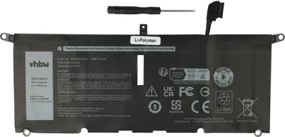 Produktbild von vhbw Akku Ersatz für Dell HK6N5, P115G001, DGV24, H754V, DXGH8, P114G001, P113G001, 0V48RM, 0H754V, P82G001 für Notebook (4400 mAh, 7,6 V, Li-Polymer)