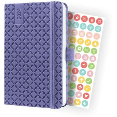 Produktbild von Wochenkalender Jolie 2024 ca. A6 1 Woche/2 Seiten Hardcover dark purple