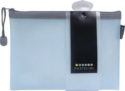 Image de Enveloppe en maille avec fermeture éclair A5 PASTELINI bleu